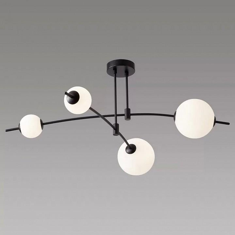 Люстра на штанге iLedex Epical 6827-4 BK+WH 