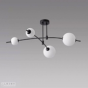 Люстра на штанге iLedex Epical 6827-4 BK+WH цвет плафона/подвески Белый, цвет арматуры Черный-1