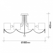 Люстра на штанге Escada Intense 683/8P цвет хром-8