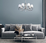 Люстра MW-Light Федерика 21 684013107 цвет плафона/подвески Белый, цвет арматуры Хром-12