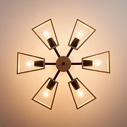 Люстра Eurosvet Klark 70056/6 черный цвет плафона/подвески Коричневый, цвет арматуры Коричневый-3