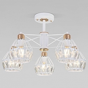 Люстра на штанге Eurosvet Lord 70075/5 белый цвет белый, бронза