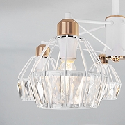 Люстра на штанге Eurosvet Lord 70075/5 белый цвет белый, бронза-1