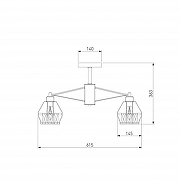 Люстра на штанге Eurosvet Lord 70075/5 белый цвет белый, бронза-3