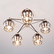 Люстра на штанге Eurosvet Lord 70075/5 черный цвет бронза, черный-1