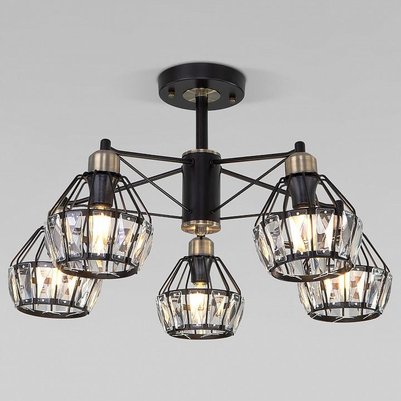 Люстра на штанге Eurosvet Lord 70075/5 черный 