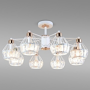 Люстра на штанге Eurosvet Lord 70075/8 белый цвет белый, бронза