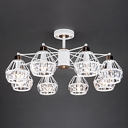 Люстра на штанге Eurosvet Lord 70075/8 белый цвет белый, бронза-1