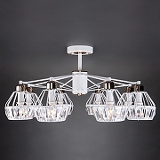 Люстра на штанге Eurosvet Lord 70075/8 белый цвет белый, бронза-3