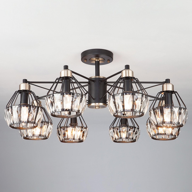 Люстра на штанге Eurosvet Lord 70075/8 черный 