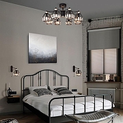 Люстра на штанге Eurosvet Lord 70075/8 черный цвет бронза, черный-3