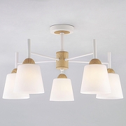 Люстра на штанге Eurosvet Fresco 70085/5 белый цвет белый, коричневый