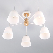 Люстра на штанге Eurosvet Fresco 70085/5 белый цвет белый, коричневый-2