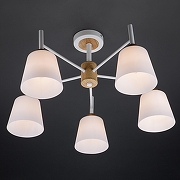 Люстра на штанге Eurosvet Fresco 70085/5 белый цвет белый, коричневый-3