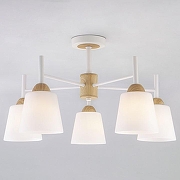 Люстра на штанге Eurosvet Fresco 70085/5 белый цвет белый, коричневый