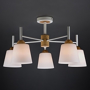 Люстра на штанге Eurosvet Fresco 70085/5 белый цвет белый, коричневый-1