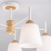 Люстра на штанге Eurosvet Fresco 70085/5 белый цвет белый, коричневый-4