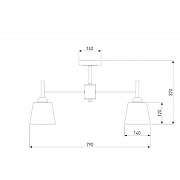 Люстра на штанге Eurosvet Fresco 70085/8 белый цвет белый, коричневый-6