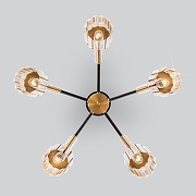 Люстра на штанге Eurosvet Tenia 70090/5 черный цвет бронза античная, черный-2