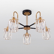 Люстра на штанге Eurosvet Ten1a 70090/5 черный цвет бронза античная, черный