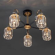 Люстра на штанге Eurosvet Ten1a 70090/5 черный цвет бронза античная, черный-1