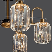 Люстра на штанге Eurosvet Ten1a 70090/5 черный цвет бронза античная, черный-3