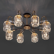 Люстра на штанге Eurosvet Tenia 70090/8 черный цвет бронза античная, черный-1