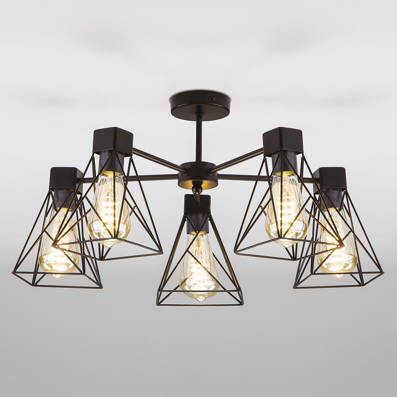 Люстра на штанге Eurosvet Trappola 70107/5 черный 