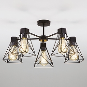 Люстра на штанге Eurosvet Trappola 70107/5 черный цвет черный