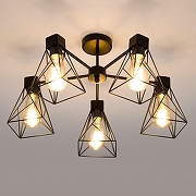 Люстра на штанге Eurosvet Trappola 70107/5 черный цвет черный-1