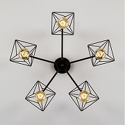 Люстра на штанге Eurosvet Trappola 70107/5 черный цвет черный-2