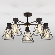 Люстра на штанге Eurosvet Trappola 70107/5 черный цвет черный