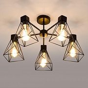 Люстра на штанге Eurosvet Trappola 70107/5 черный цвет черный-1