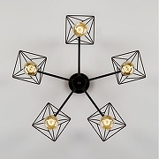 Люстра на штанге Eurosvet Trappola 70107/5 черный цвет черный-2