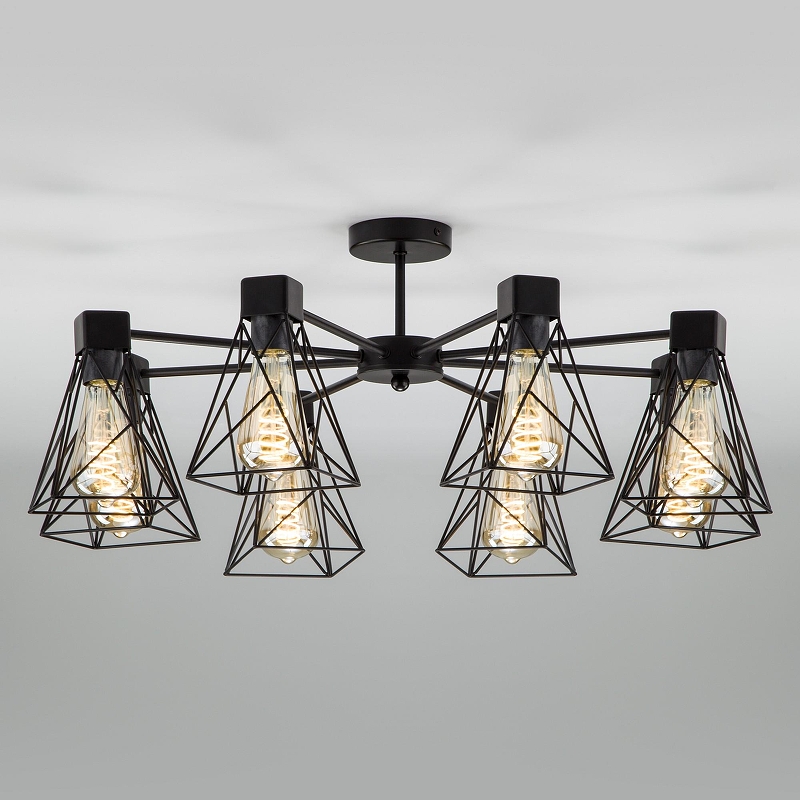 Люстра на штанге Eurosvet Trappola 70107/8 черный 