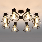 Люстра на штанге Eurosvet Trappola 70107/8 черный цвет черный-1