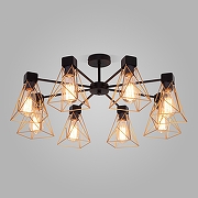 Люстра на штанге Eurosvet Trappola 70107/8 черный/латунь цвет черный