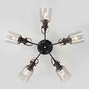 Люстра Eurosvet Astor 70111/5 черный цвет плафона/подвески Светло-серый, цвет арматуры Бронза, Черный-2