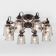 Люстра Eurosvet Astor 70111/8 черный цвет бронза античная, черный