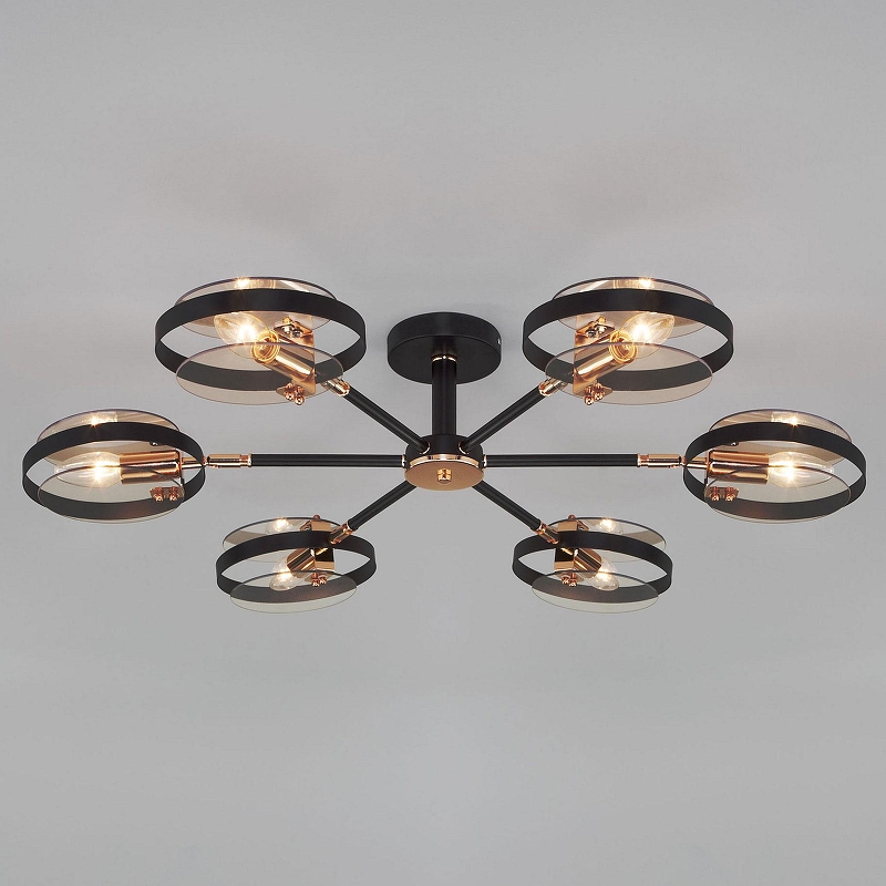 Люстра на штанге Eurosvet Gallo 70121/6 черный 