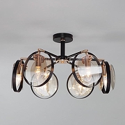 Люстра на штанге Eurosvet Gallo 70121/6 черный цвет золото, черный-2