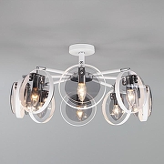 Люстра на штанге Eurosvet Gallo 70121/8 белый цвет белый, хром-1