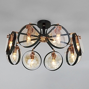 Люстра на штанге Eurosvet Gallo 70121/8 черный цвет золото, черный-1