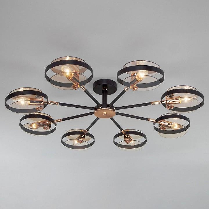 Люстра на штанге Eurosvet Gallo 70121/8 черный 