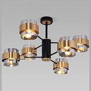 Люстра на штанге Eurosvet Arcada 70127/6 черный/дымчатый цвет черный