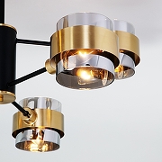 Люстра на штанге Eurosvet Arcada 70127/6 черный/дымчатый цвет черный-2