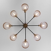 Люстра на штанге Eurosvet Arcada 70127/8 черный цвет плафона/подвески Медь, Оранжевый, цвет арматуры Медь, Черный-1