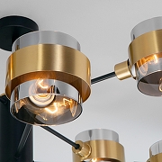 Люстра на штанге Eurosvet Arcada 70127/8 черный/дымчатый цвет черный-2