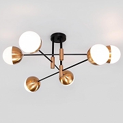 Люстра Eurosvet Nuvola 70129/6 латунь цвет плафона/подвески Белый, Латунь, цвет арматуры Латунь