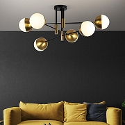 Люстра Eurosvet Nuvola 70129/6 латунь цвет плафона/подвески Белый, Латунь, цвет арматуры Латунь-3